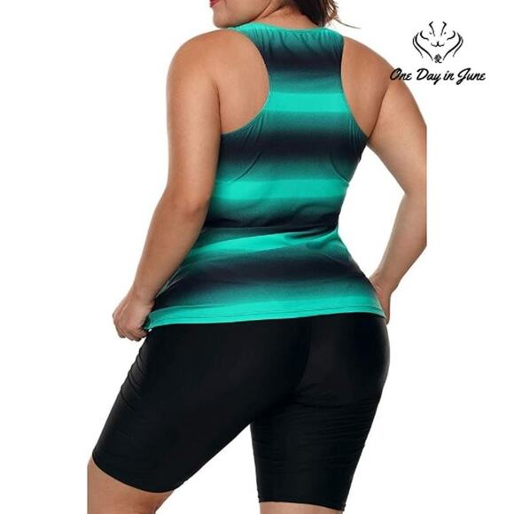 Lalagen Color Block Tankini Swimsuit Size S - Picture 2 of 4